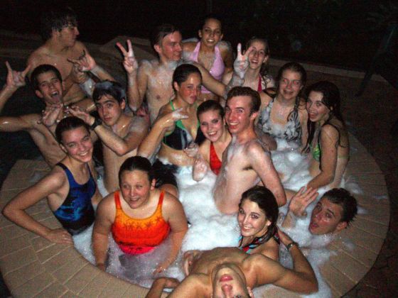 All hot tub
Turns out it IS possible to fit that many kids in a hot tub all at once, its just hard
