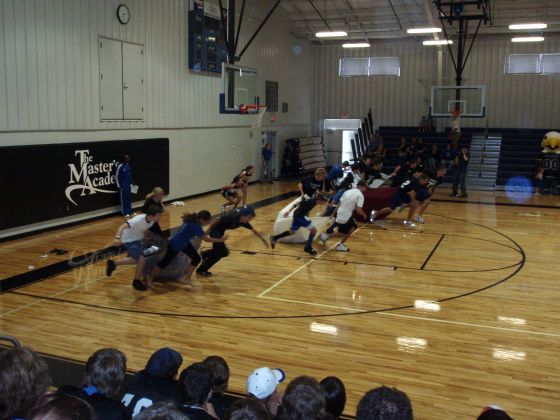 Chariot racing
One of the games we play during the pep rallys
