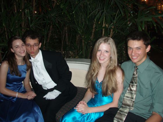 Quick pose
Stevie and Lynn with Justin and Niko at prom

