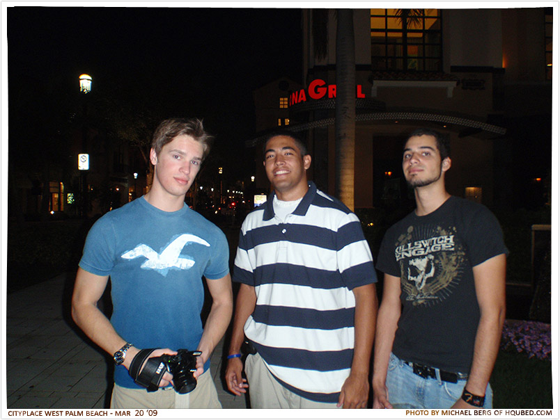 Michael Oscar Jayce Citplace 2
Oscar, Jayce, and myself posing at Cityplace in West Palm Beach after Jenny's early 19th birthday party
